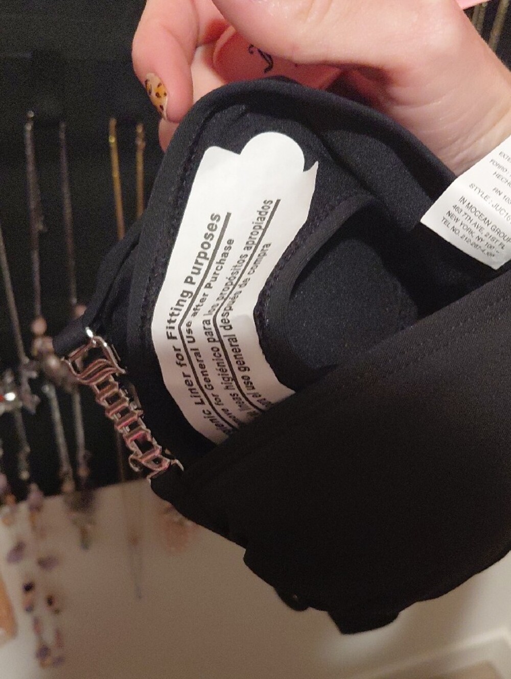Juicy Couture Black Triangle Bikini Set With 'Juicy' Logo - Picture 3 of 4